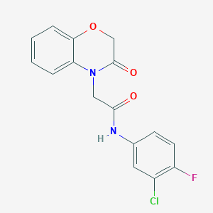 N-(3-chloro-4-fluorophenyl)-2-(3-oxo-2,3-dihydro-4H-1,4-benzoxazin-4-yl)acetamide