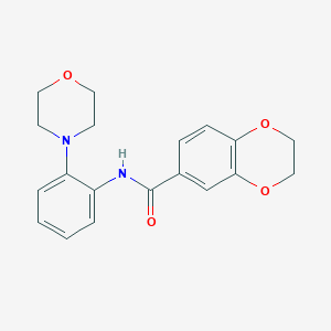 N-[2-(4-morpholinyl)phenyl]-2,3-dihydro-1,4-benzodioxine-6-carboxamide