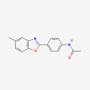 molecular formula C16H14N2O2 B4410902 N-[4-(5-methyl-1,3-benzoxazol-2-yl)phenyl]acetamide 