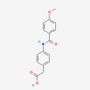 {4-[(4-methoxybenzoyl)amino]phenyl}acetic acid