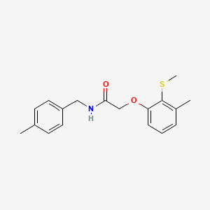 N-(4-methylbenzyl)-2-[3-methyl-2-(methylthio)phenoxy]acetamide