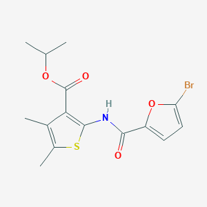 molecular formula C15H16BrNO4S B441097 Isopropyl 2-[(5-bromo-2-furoyl)amino]-4,5-dimethyl-3-thiophenecarboxylate CAS No. 332874-29-0