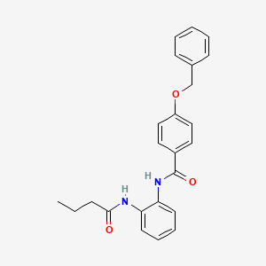 molecular formula C24H24N2O3 B4410992 4-(benzyloxy)-N-[2-(butyrylamino)phenyl]benzamide 