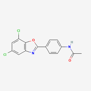 N-[4-(5,7-dichloro-1,3-benzoxazol-2-yl)phenyl]acetamide