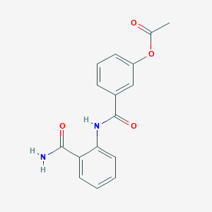 molecular formula C16H14N2O4 B4411018 3-({[2-(aminocarbonyl)phenyl]amino}carbonyl)phenyl acetate 