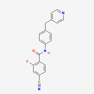 4-cyano-2-fluoro-N-[4-(4-pyridinylmethyl)phenyl]benzamide