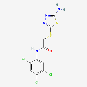 2-[(5-amino-1,3,4-thiadiazol-2-yl)thio]-N-(2,4,5-trichlorophenyl)acetamide