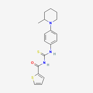 N-({[4-(2-methyl-1-piperidinyl)phenyl]amino}carbonothioyl)-2-thiophenecarboxamide