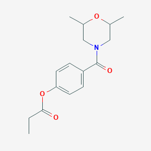 4-[(2,6-dimethyl-4-morpholinyl)carbonyl]phenyl propionate