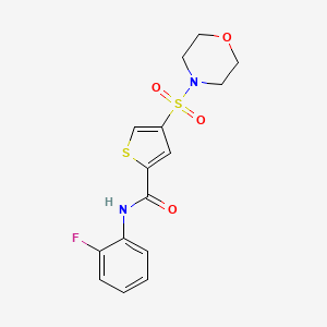 N-(2-fluorophenyl)-4-(4-morpholinylsulfonyl)-2-thiophenecarboxamide