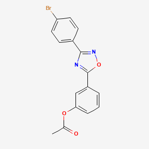 3-[3-(4-bromophenyl)-1,2,4-oxadiazol-5-yl]phenyl acetate