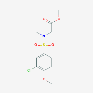 methyl N-[(3-chloro-4-methoxyphenyl)sulfonyl]-N-methylglycinate