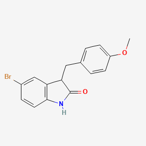 molecular formula C16H14BrNO2 B4411123 5-bromo-3-(4-methoxybenzyl)-1,3-dihydro-2H-indol-2-one 