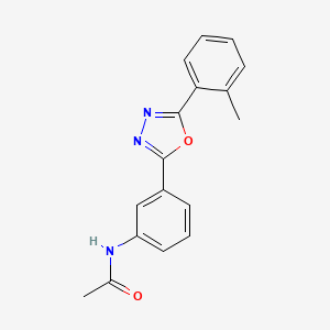 molecular formula C17H15N3O2 B4411139 N-{3-[5-(2-methylphenyl)-1,3,4-oxadiazol-2-yl]phenyl}acetamide 