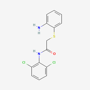 molecular formula C14H12Cl2N2OS B4411142 2-[(2-aminophenyl)thio]-N-(2,6-dichlorophenyl)acetamide 