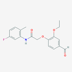 2-(2-ethoxy-4-formylphenoxy)-N-(5-fluoro-2-methylphenyl)acetamide