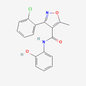 3-(2-chlorophenyl)-N-(2-hydroxyphenyl)-5-methyl-4-isoxazolecarboxamide