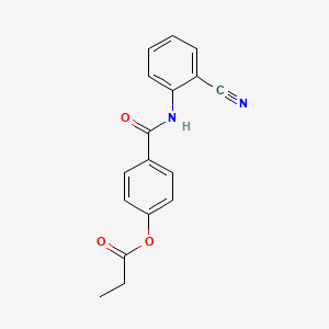 4-{[(2-cyanophenyl)amino]carbonyl}phenyl propionate