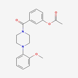 molecular formula C20H22N2O4 B4411208 3-{[4-(2-methoxyphenyl)-1-piperazinyl]carbonyl}phenyl acetate 