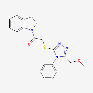 1-({[5-(methoxymethyl)-4-phenyl-4H-1,2,4-triazol-3-yl]thio}acetyl)indoline