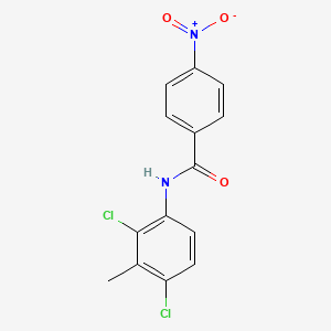 molecular formula C14H10Cl2N2O3 B4411230 N-(2,4-dichloro-3-methylphenyl)-4-nitrobenzamide 