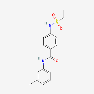 4-[(ethylsulfonyl)amino]-N-(3-methylphenyl)benzamide