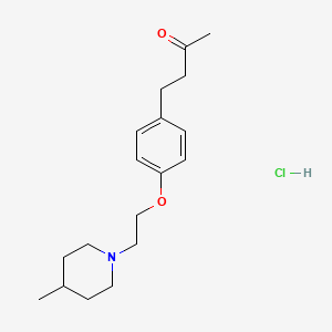 molecular formula C18H28ClNO2 B4411247 4-{4-[2-(4-methyl-1-piperidinyl)ethoxy]phenyl}-2-butanone hydrochloride 