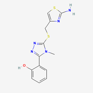 2-(5-{[(2-amino-1,3-thiazol-4-yl)methyl]thio}-4-methyl-4H-1,2,4-triazol-3-yl)phenol