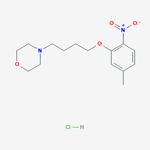 molecular formula C15H23ClN2O4 B4411287 4-[4-(5-methyl-2-nitrophenoxy)butyl]morpholine hydrochloride 