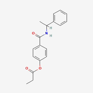 4-{[(1-phenylethyl)amino]carbonyl}phenyl propionate