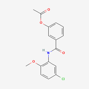 molecular formula C16H14ClNO4 B4411305 3-{[(5-chloro-2-methoxyphenyl)amino]carbonyl}phenyl acetate 