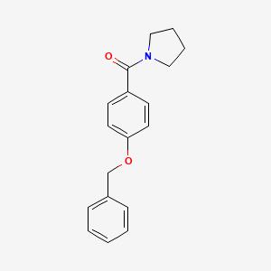 molecular formula C18H19NO2 B4411324 1-[4-(benzyloxy)benzoyl]pyrrolidine 