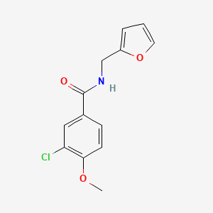 molecular formula C13H12ClNO3 B4411332 3-chloro-N-(2-furylmethyl)-4-methoxybenzamide 