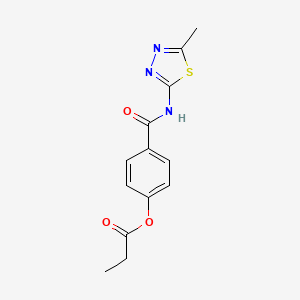 4-{[(5-methyl-1,3,4-thiadiazol-2-yl)amino]carbonyl}phenyl propionate