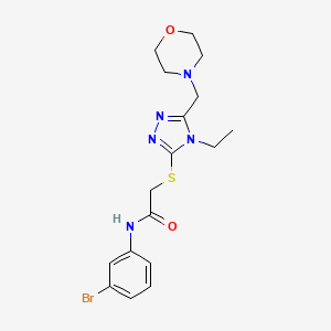 N-(3-bromophenyl)-2-{[4-ethyl-5-(4-morpholinylmethyl)-4H-1,2,4-triazol-3-yl]thio}acetamide