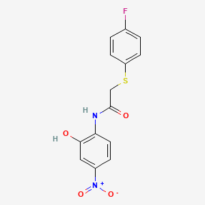 2-[(4-fluorophenyl)thio]-N-(2-hydroxy-4-nitrophenyl)acetamide