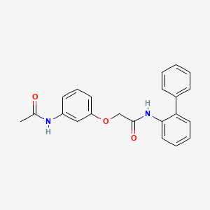 molecular formula C22H20N2O3 B4411395 2-[3-(acetylamino)phenoxy]-N-2-biphenylylacetamide 