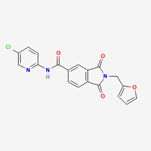 N-(5-chloro-2-pyridinyl)-2-(2-furylmethyl)-1,3-dioxo-5-isoindolinecarboxamide