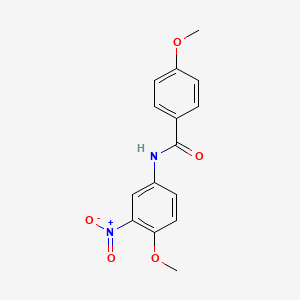 molecular formula C15H14N2O5 B4411406 4-methoxy-N-(4-methoxy-3-nitrophenyl)benzamide 