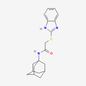 molecular formula C19H23N3OS B4411421 N-1-金刚烷基-2-(1H-苯并咪唑-2-基硫代)乙酰胺 