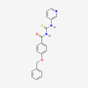 molecular formula C20H17N3O2S B4411451 4-(benzyloxy)-N-[(3-pyridinylamino)carbonothioyl]benzamide 