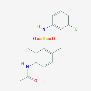 N-(3-{[(3-chlorophenyl)amino]sulfonyl}-2,4,6-trimethylphenyl)acetamide