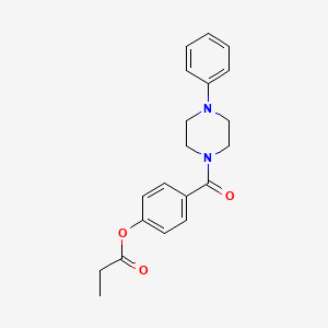 4-[(4-phenyl-1-piperazinyl)carbonyl]phenyl propionate