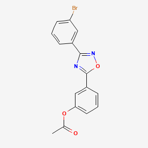 molecular formula C16H11BrN2O3 B4411550 3-[3-(3-bromophenyl)-1,2,4-oxadiazol-5-yl]phenyl acetate 