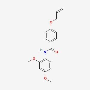 molecular formula C18H19NO4 B4411552 4-(allyloxy)-N-(2,4-dimethoxyphenyl)benzamide 