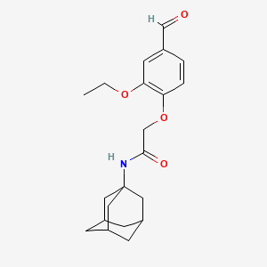 molecular formula C21H27NO4 B4411590 N-1-adamantyl-2-(2-ethoxy-4-formylphenoxy)acetamide 