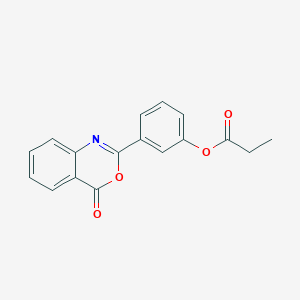 3-(4-oxo-4H-3,1-benzoxazin-2-yl)phenyl propionate