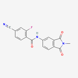 molecular formula C17H10FN3O3 B4411608 4-cyano-2-fluoro-N-(2-methyl-1,3-dioxo-2,3-dihydro-1H-isoindol-5-yl)benzamide 