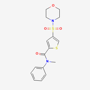 molecular formula C16H18N2O4S2 B4411614 N-methyl-4-(4-morpholinylsulfonyl)-N-phenyl-2-thiophenecarboxamide 