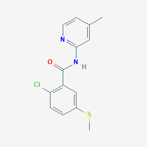 2-chloro-N-(4-methyl-2-pyridinyl)-5-(methylthio)benzamide